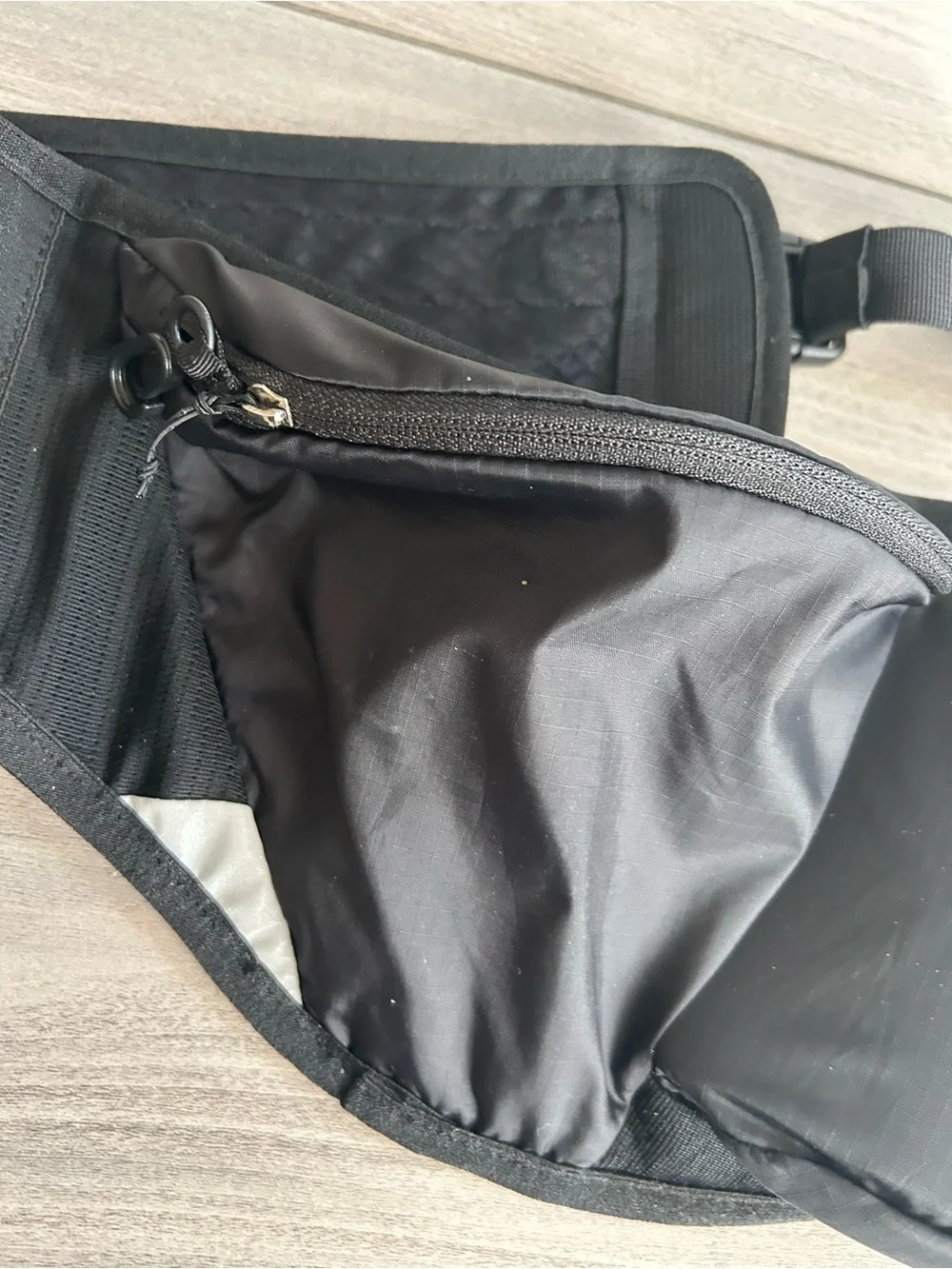 The North Face Black Sling Belt Bag with White Logo